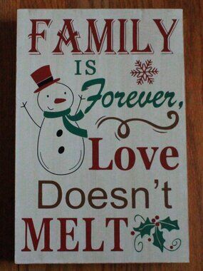 Unknown Brand Christmas & Family Themed Wall SIgn Decor